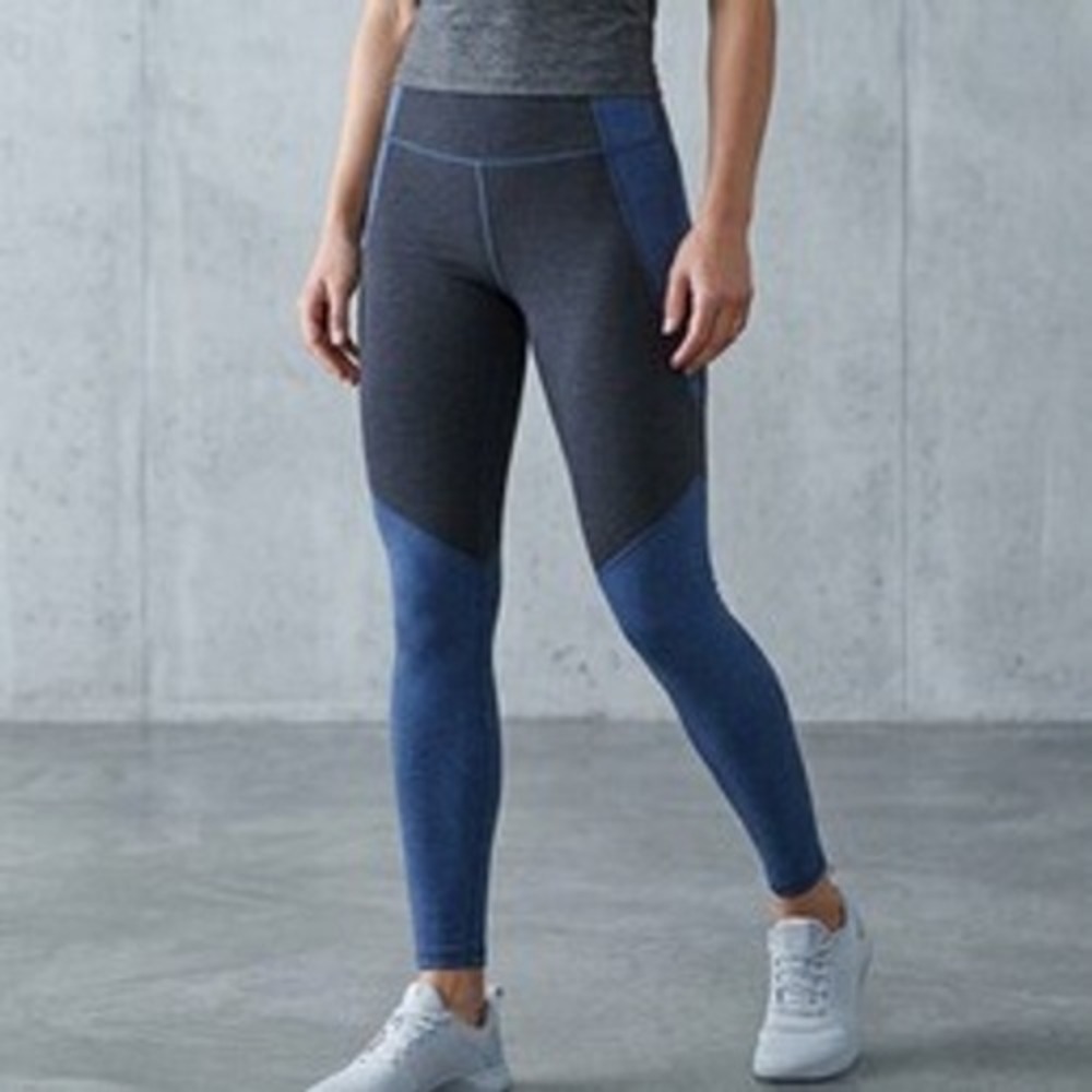 Outdoorβ Voices Colorblock High Rise TechSweat Leggings Blue Charcoal S